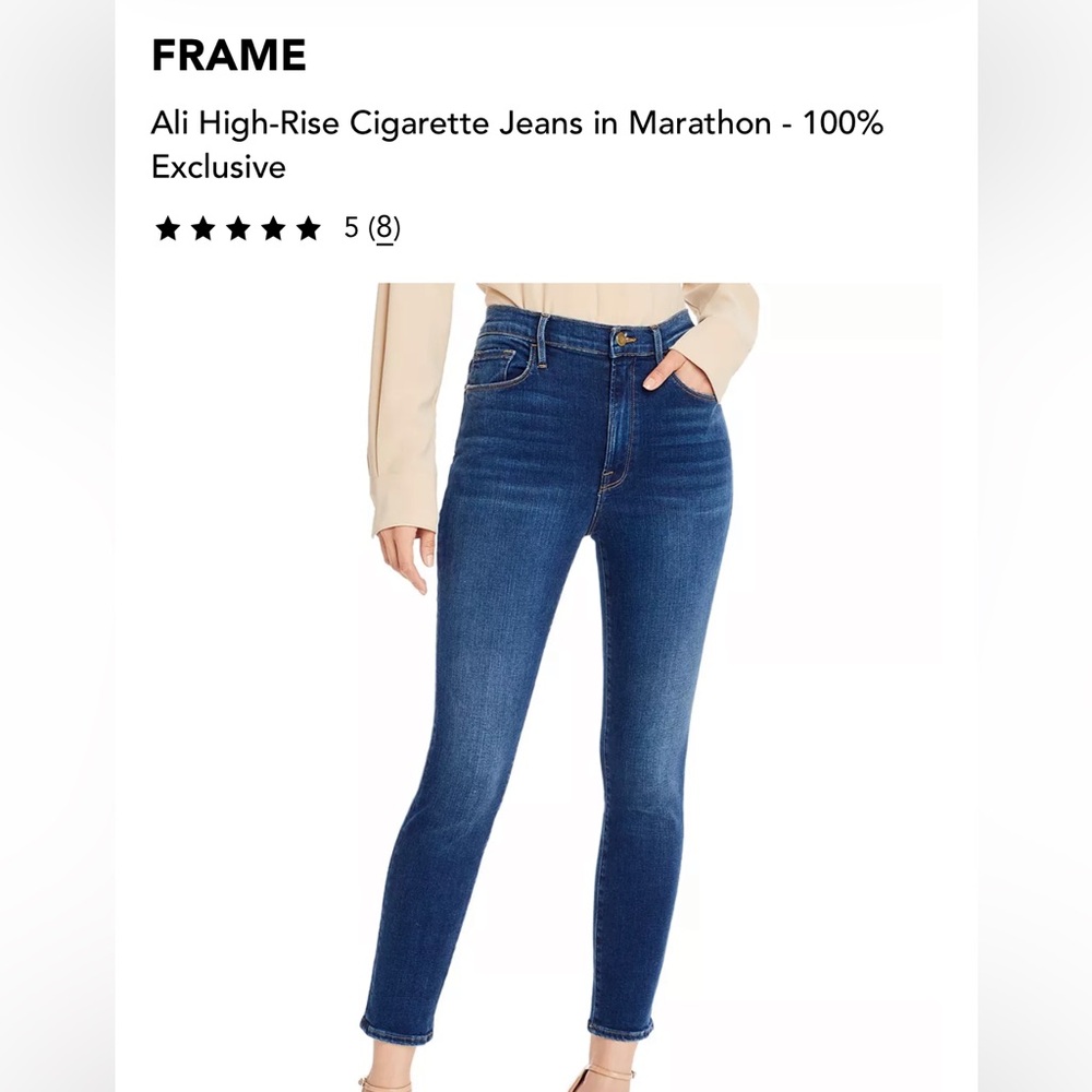 Frame Denim Dark Blue Ankle Jeans